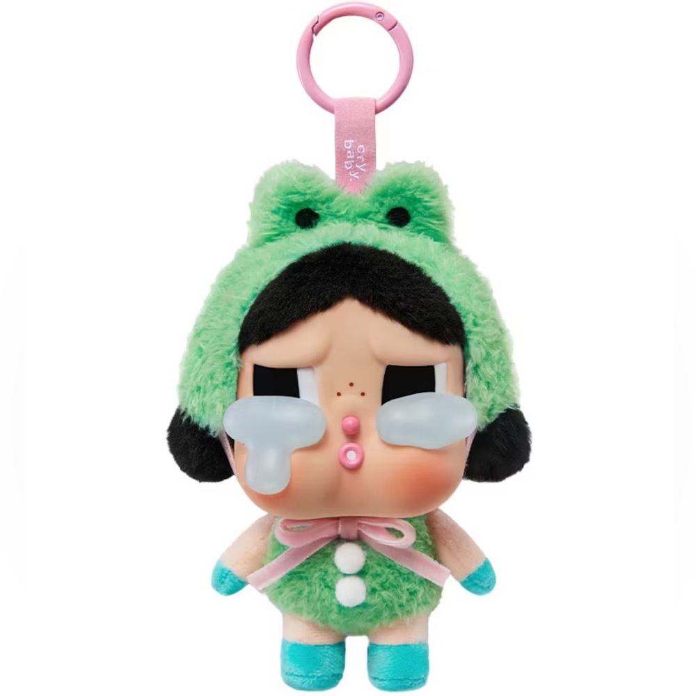 NWT POP MART Crybaby Crying Again vinyl face plush - what a frog